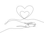 May contain a hand holding two hearts.