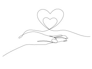 May contain a hand holding two hearts.